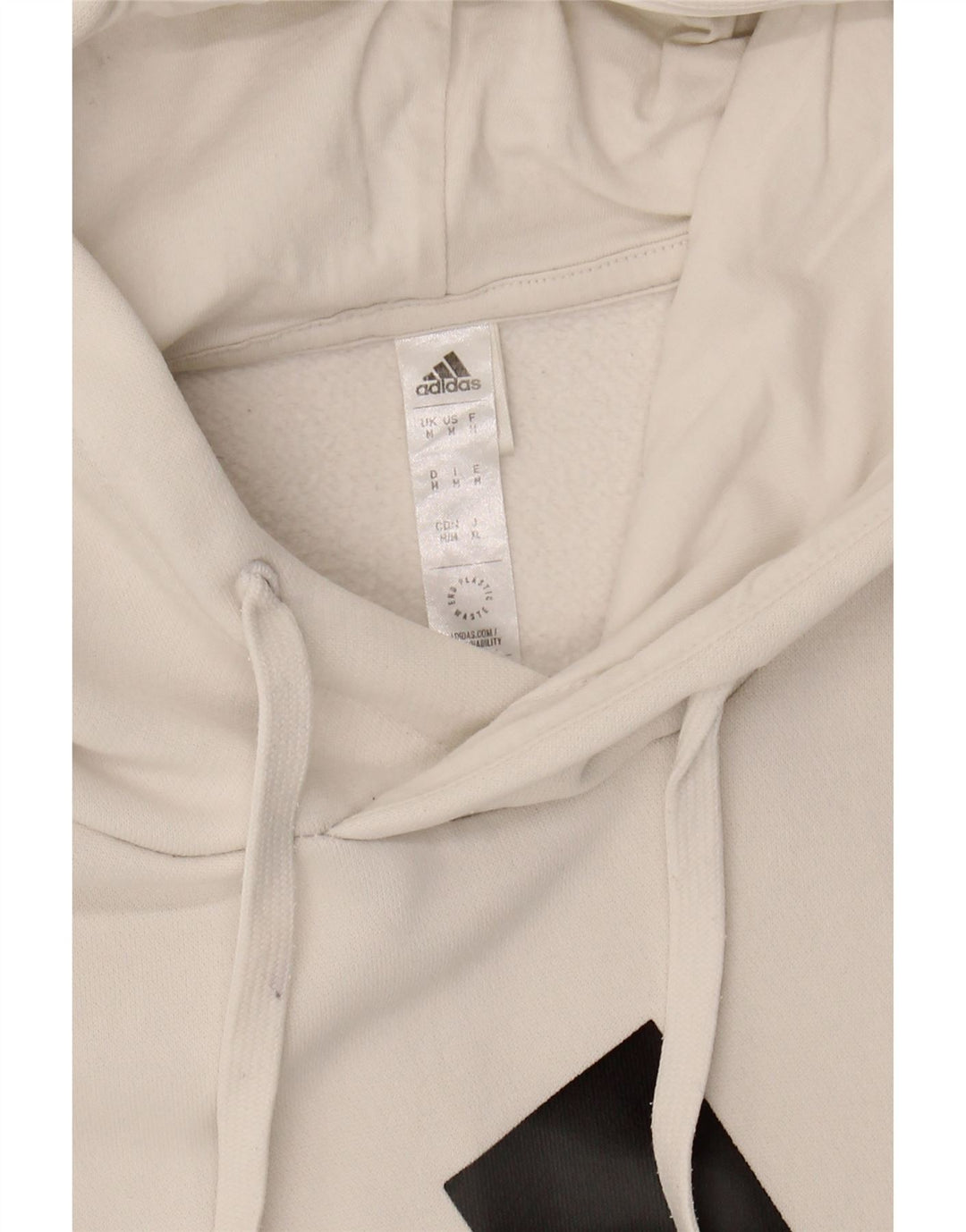 ADIDAS Mens Graphic Hoodie Jumper Medium White Cotton Vintage Adidas and Second-Hand Adidas from Messina Hembry 