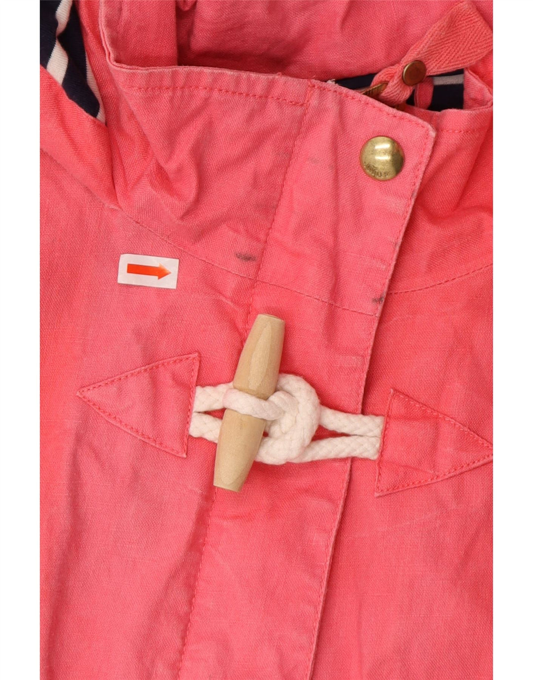 JOULES Damen-Regenmantel mit Kapuze, UK 12, Mittelrosa, Leinen