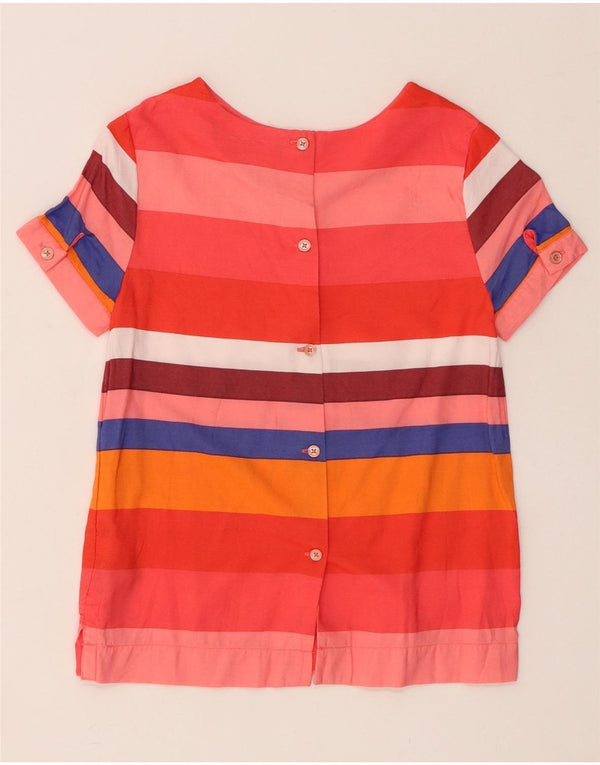 TOMMY HILFIGER Mädchen Bluse Top 8-9 Jahre mittelrot gestreift Viskose