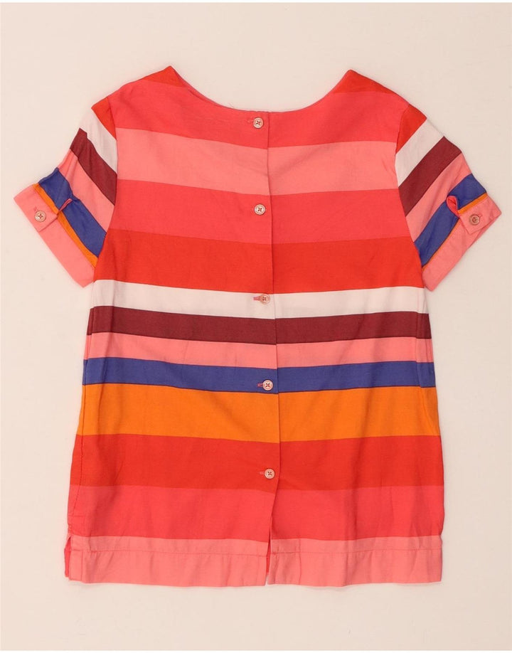 TOMMY HILFIGER Mädchen Bluse Top 8-9 Jahre mittelrot gestreift Viskose