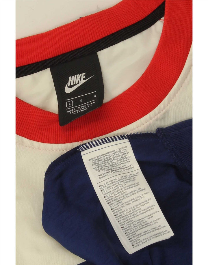 Nike Herren-Sweatshirt mit Grafik, groß, mehrfarbig, Colourblock-Nylon