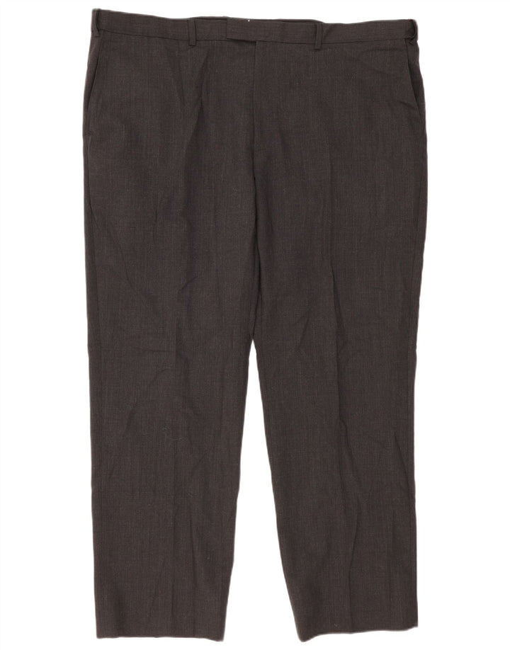 Marks & Spencer Herren-Anzughose in normaler Passform, W44, L31, graue Wolle