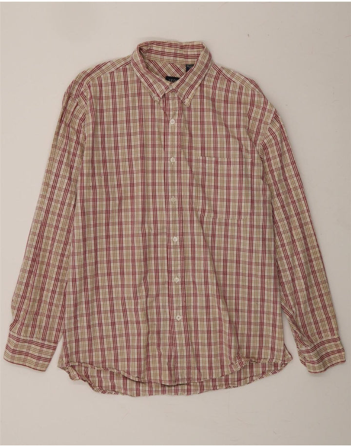 IZOD Mens Shirt Large Red Check Cotton Vintage Izod and Second-Hand Izod from Messina Hembry 