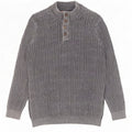 Joe Browns Herren-Pullover mit Knopfkragen, 2XL, graue Baumwolle