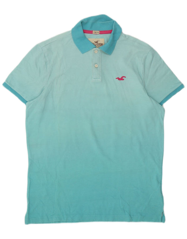Hollister Herren-Poloshirt XL, blaue Baumwolle