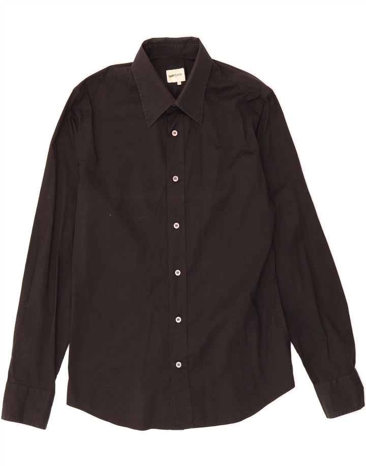 GAS Mens Shirt Medium Black Cotton Classic Vintage Gas and Second-Hand Gas from Messina Hembry 