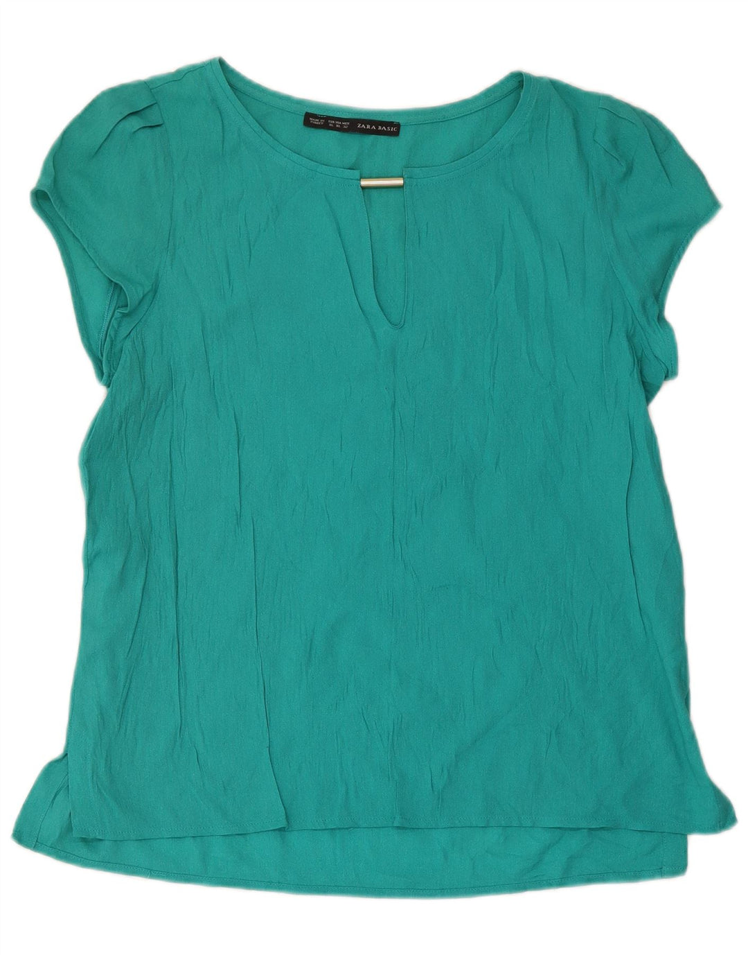 Zara Damen Bluse Top UK 18 XL Türkis