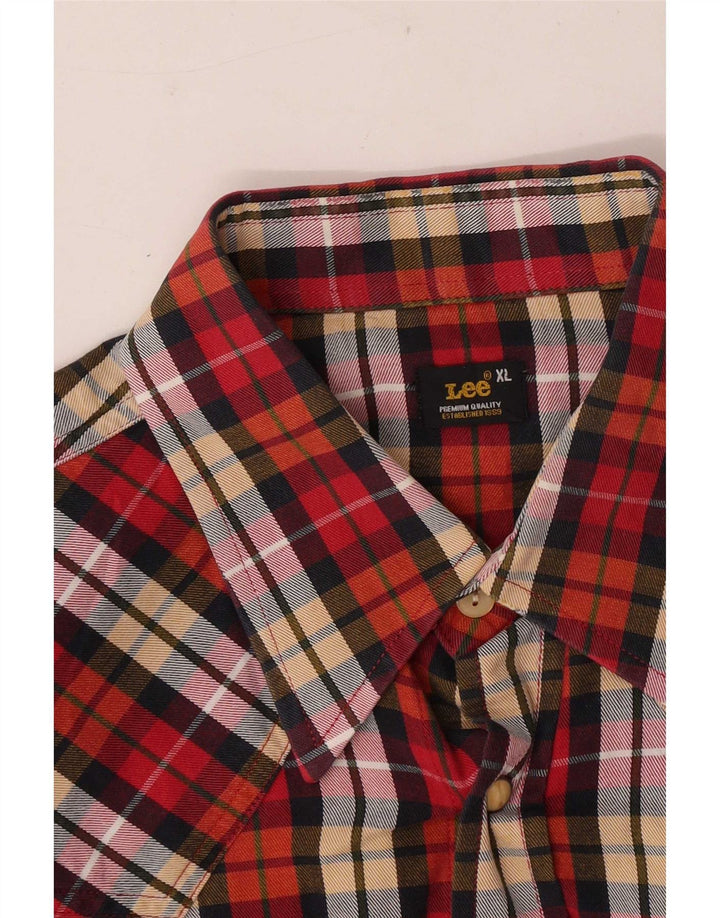 Lee Herren-Flanellhemd XL, rot kariert