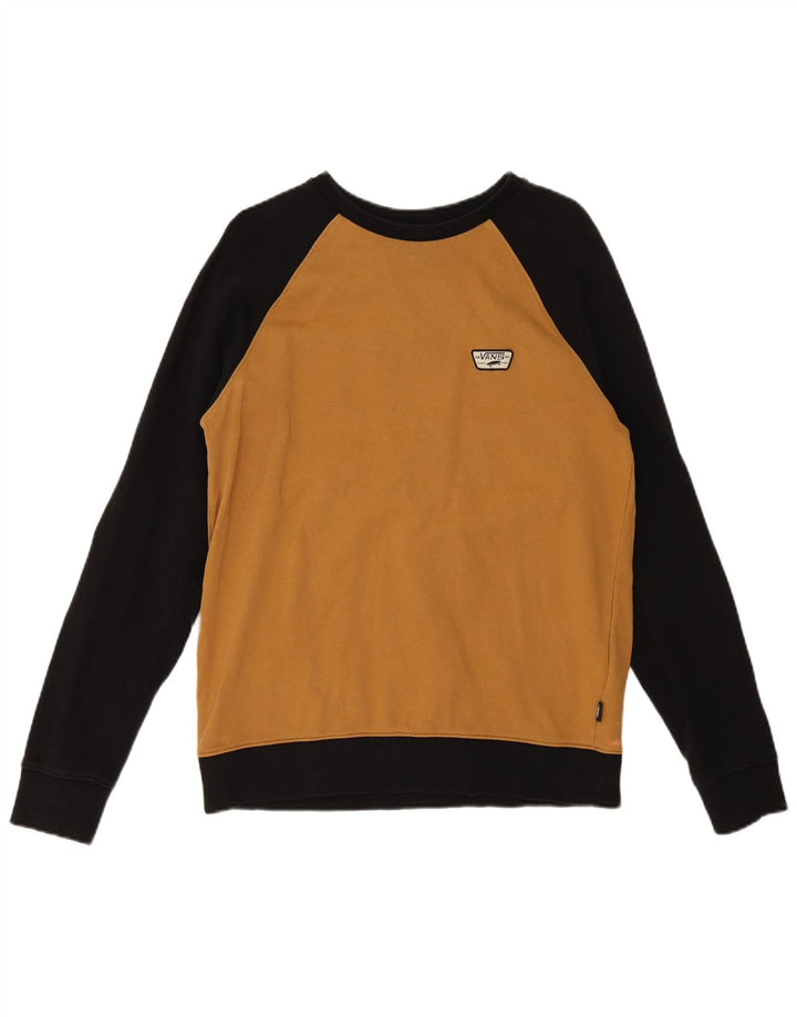 Vans Herren-Sweatshirt-Pullover aus mittelbrauner Colourblock-Baumwolle