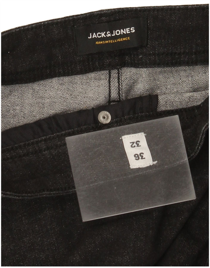 Jack & Jones Herren Slim Jeans W36 L32 Schwarze Baumwolle