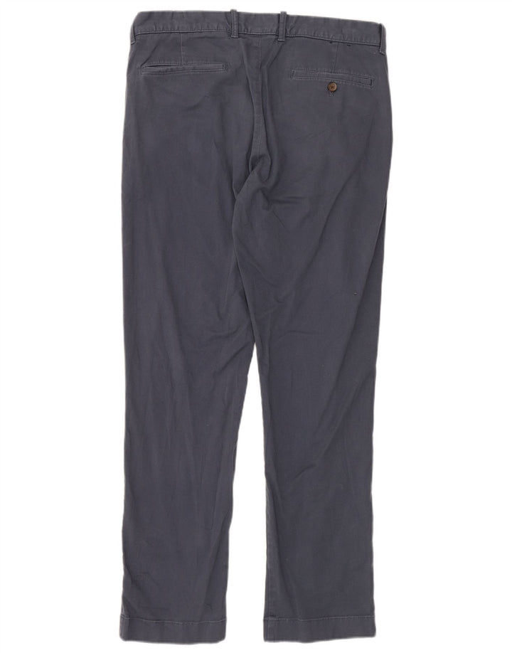 J. CREW Herren Flex Straight Chino Hose W33 L32 Marineblaue Baumwolle