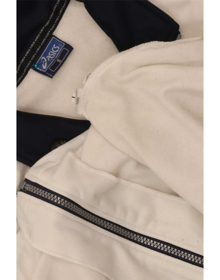 Asics Herren-Trainingsanzug-Oberteil, Jacke, Größe S, Weiß, Farbblock-Polyester, Sport