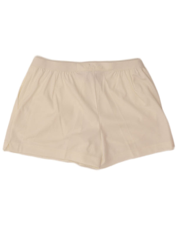 AUSTRALIAN L'ALPINA Damen Chinoshorts IT 52 2XL W30 Weiß Polyester