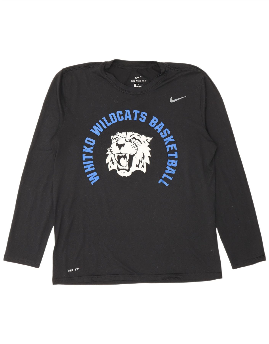 Nike Herren Wildcats Graphic Top Langarm Large Schwarz Polyester