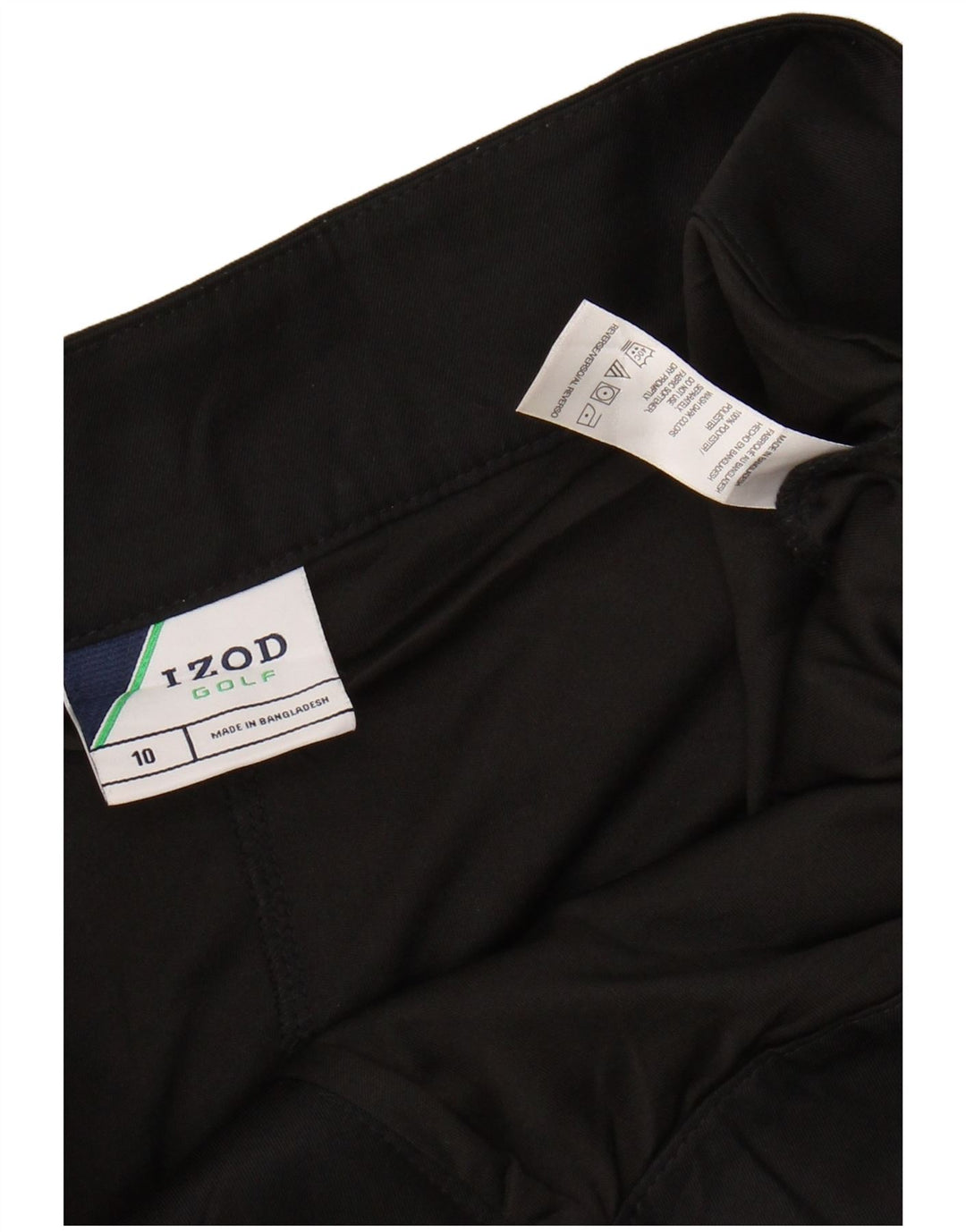 IZOD Damen Skort Large W32 L7 Schwarz Polyester