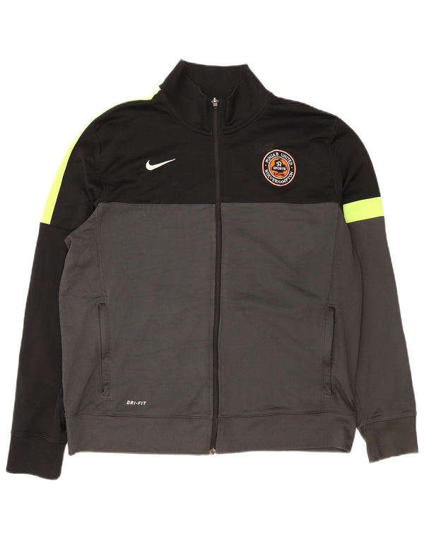 Nike Herren Dri Fit Trainingsanzug Top Jacke XL Grau Colourblock Polyester