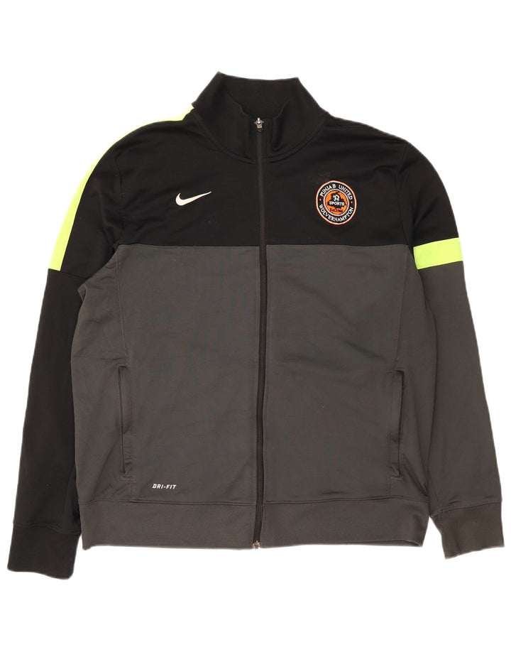 Nike Herren Dri Fit Trainingsanzug Top Jacke XL Grau Colourblock Polyester