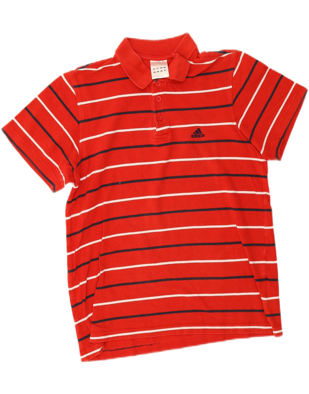 Adidas Herren-Poloshirt, mittelrot, gestreift, Baumwolle