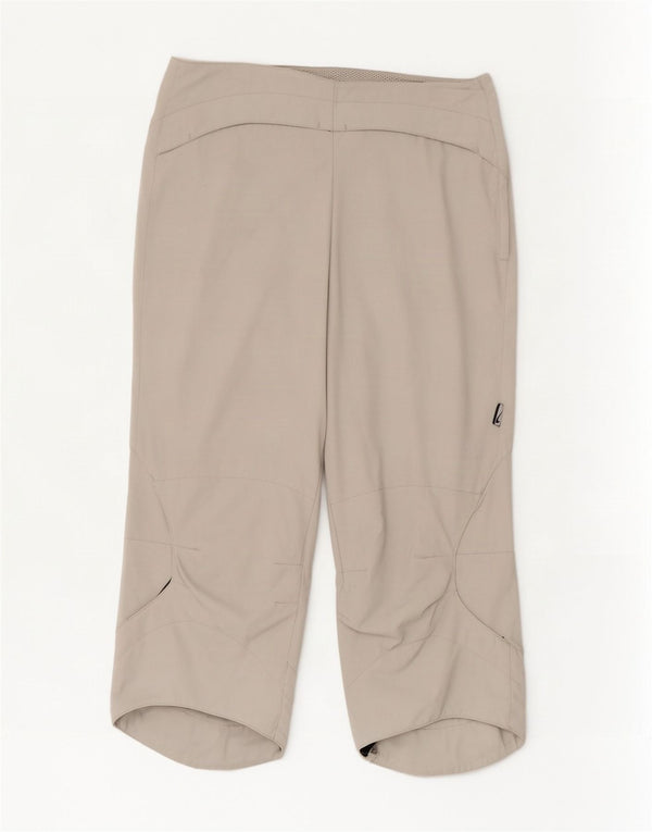 Nike Damen Caprihose UK 12 Medium W28 L20 Beige Nylon Sports