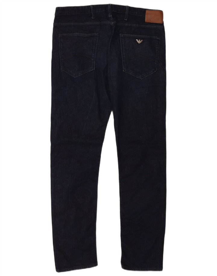 Armani Herren Slim Jeans W36 L34 Marineblaue Baumwolle