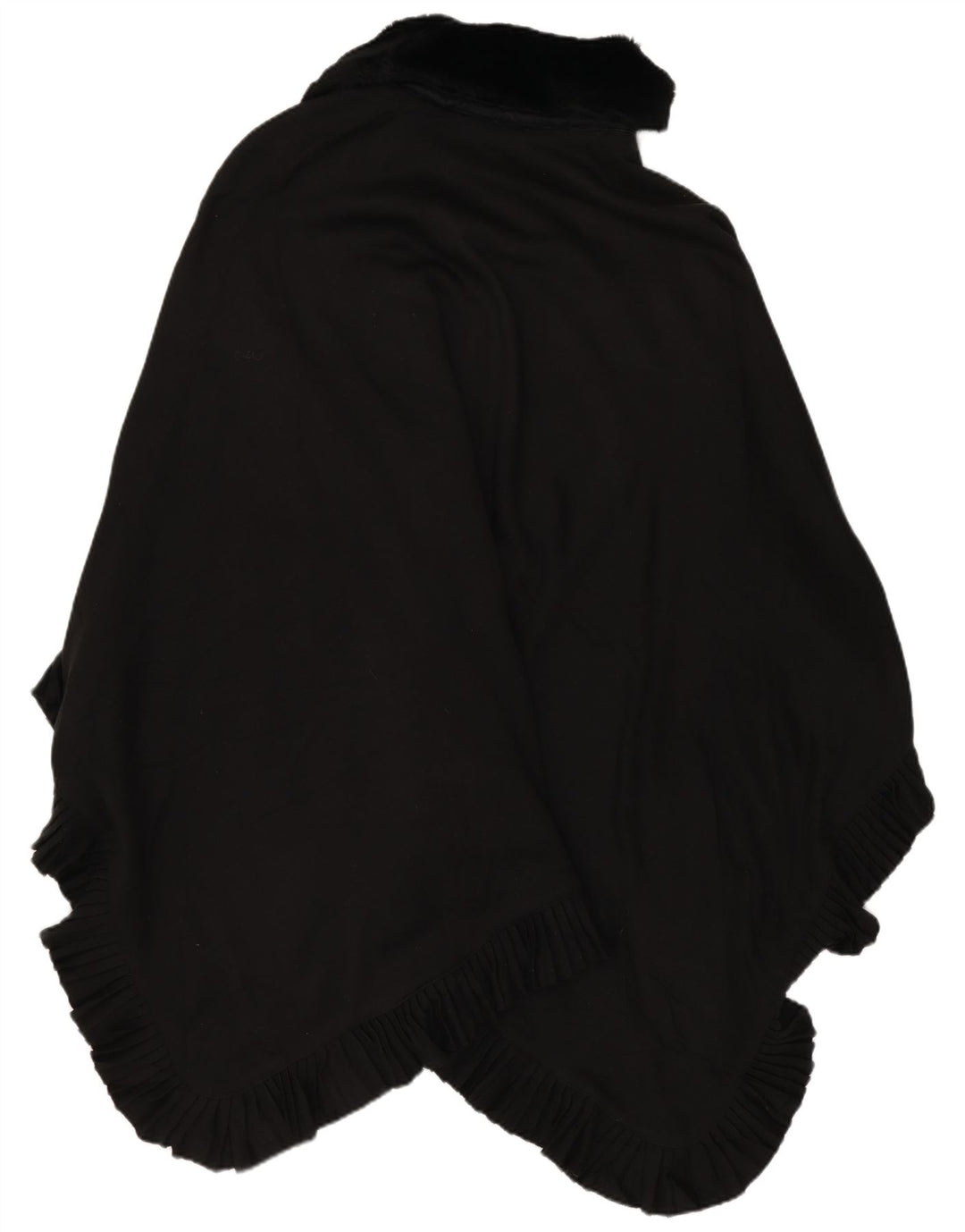 Vintage Damen Poncho Mantel Einheitsgröße Schwarz
