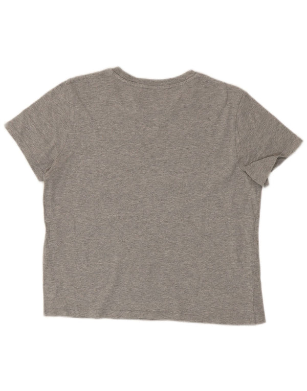 Levi's Damen Crop Graphic T-Shirt Top UK 10 Small Grau Baumwolle