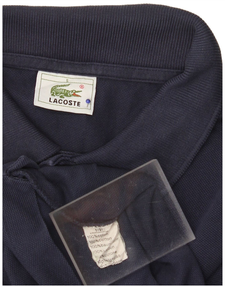 LACOSTE Herren-Poloshirt, Größe 5, groß, marineblaue Baumwolle