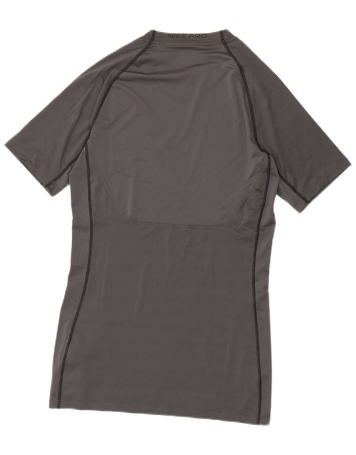 Nike Herren Dri Fit Slim Fit Grafik-T-Shirt-Oberteil, großes graues Polyester