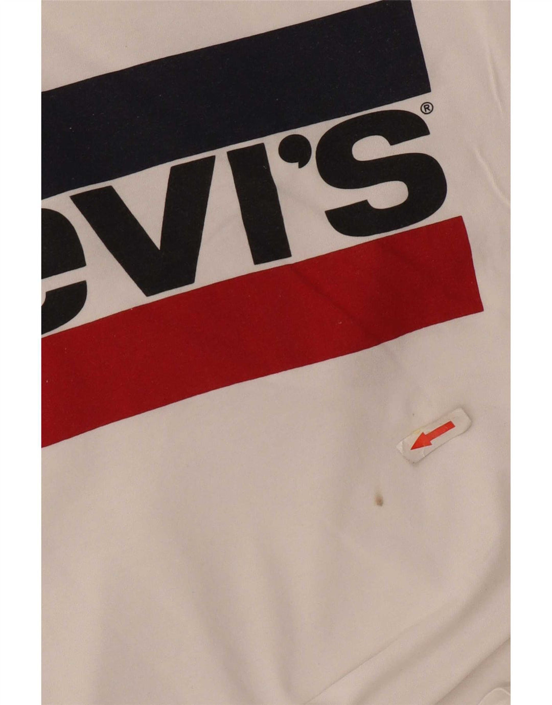 Levi's Damen-T-Shirt mit Grafik, UK 16, Größe L, weiße Baumwolle