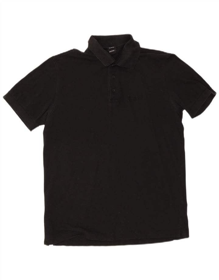 Hugo Boss Herren Poloshirt Mittelschwarze Baumwolle