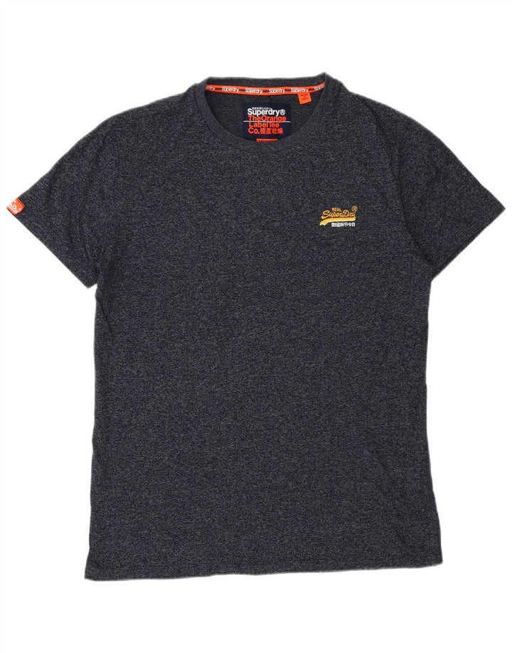 Superdry Herren T-Shirt-Oberteil aus Baumwolle in mittlerer Marineblau-Meseloptik