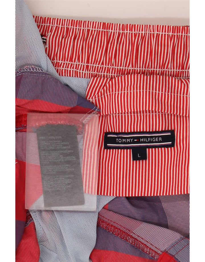Tommy Hilfiger Herren-Badeshorts, groß, mehrfarbig, kariert, Nylon