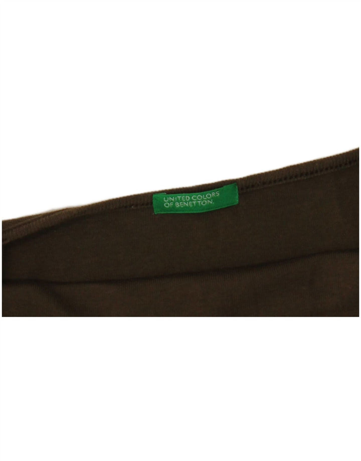 BENETTON Damen Crop Cami Top UK 4 XS Khaki