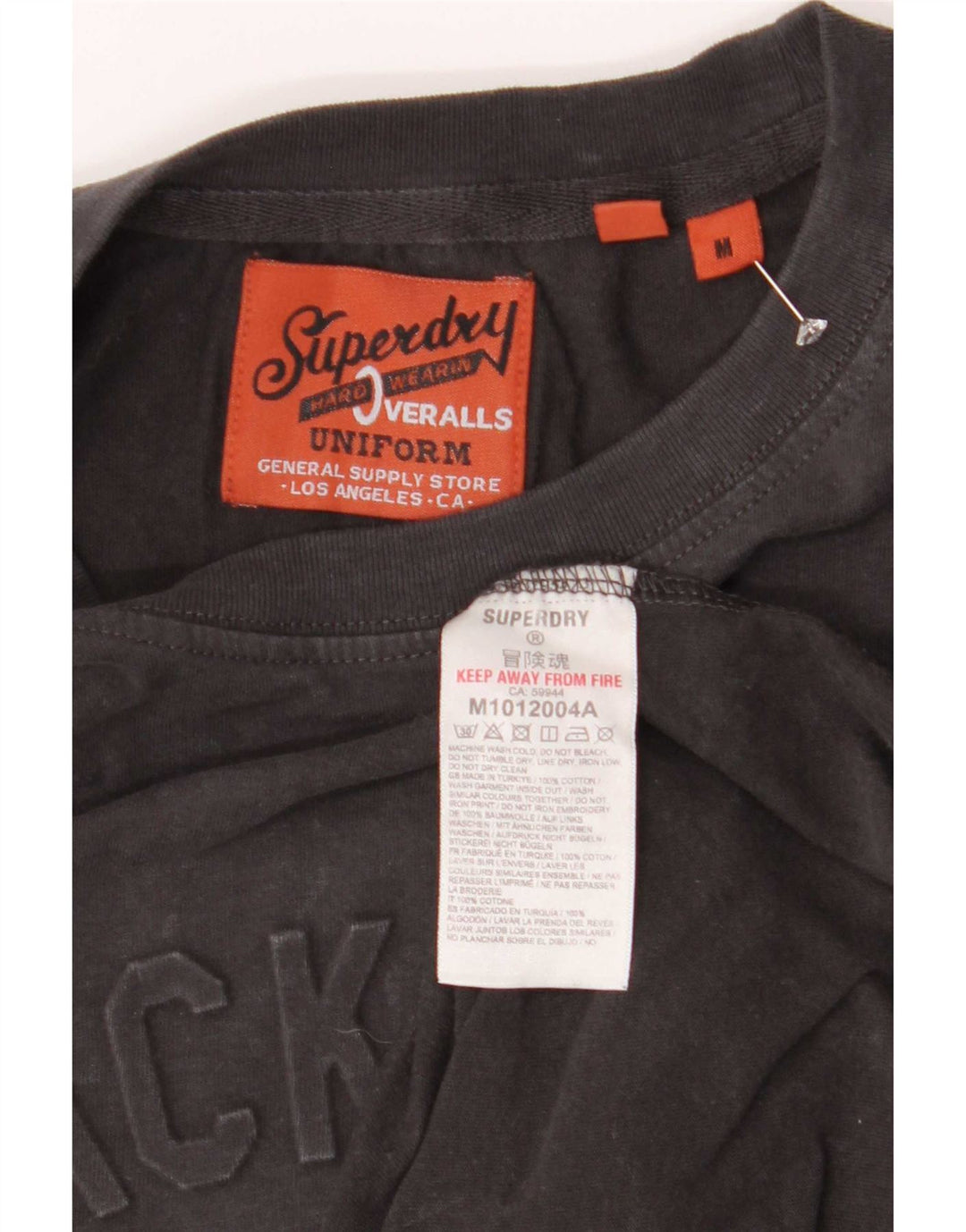 Superdry Herren Grafik-T-Shirt-Oberteil aus mittelgrauer Baumwolle