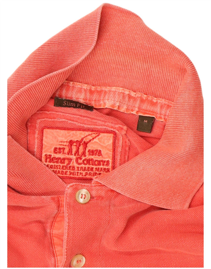 Henry Cottons Slim Fit Herren-Poloshirt aus mitteloranger Baumwolle
