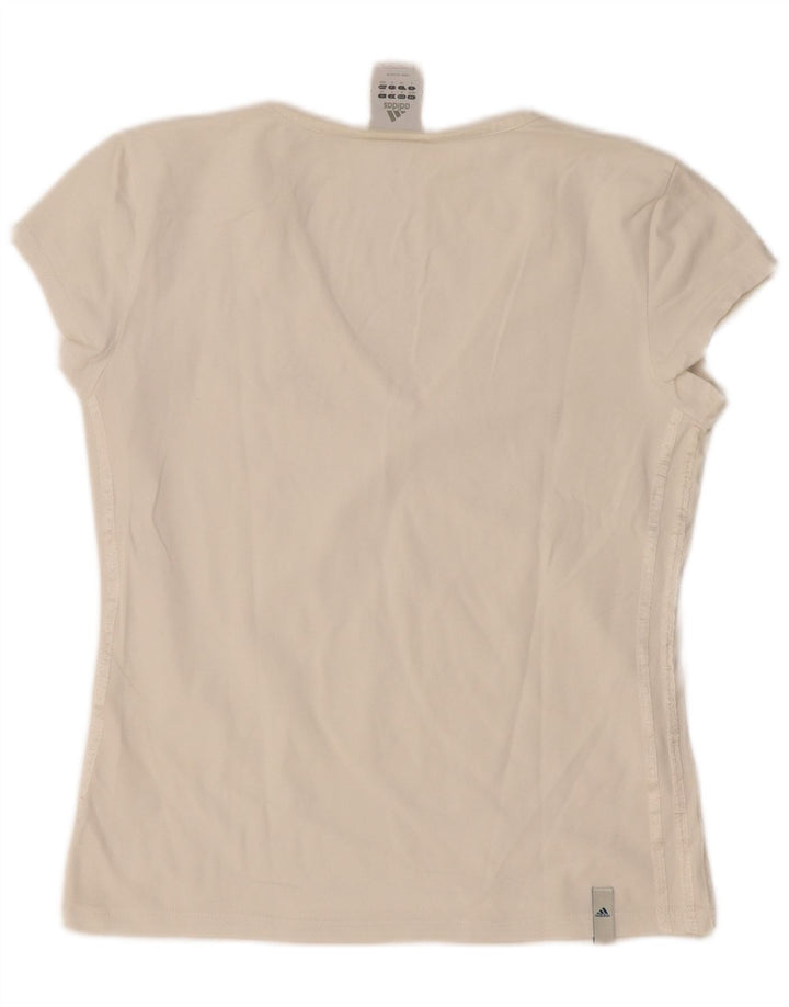 ADIDAS Mens T-Shirt Top UK 40/42 Medium White Cotton