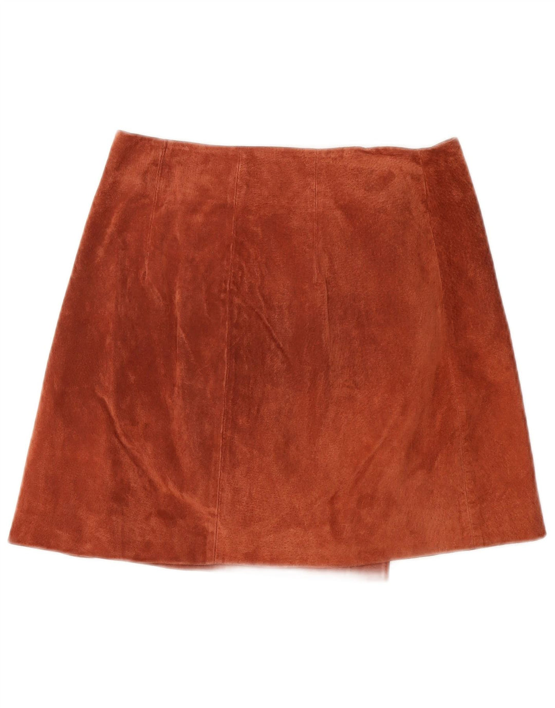 Mango Damen Wickelrock aus Wildleder, Größe S, W26, Braun