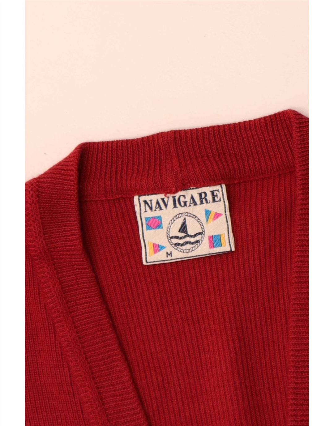 Navigare Herren-Cardigan-Pullover Mittelrot