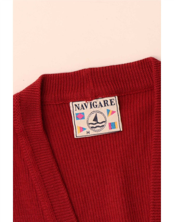 Navigare Herren-Cardigan-Pullover Mittelrot