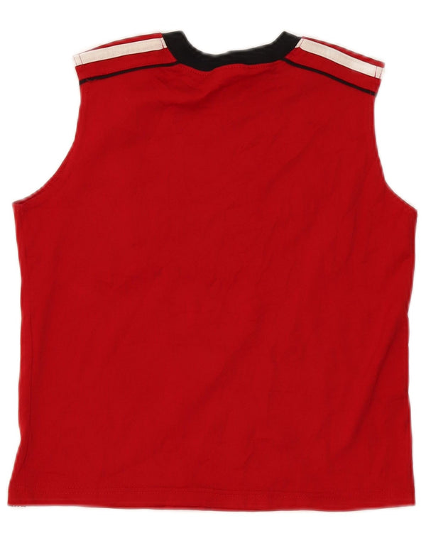 Adidas Jungen Grafik-T-Shirt, 6–7 Jahre, rotes Farbblock-Polyester