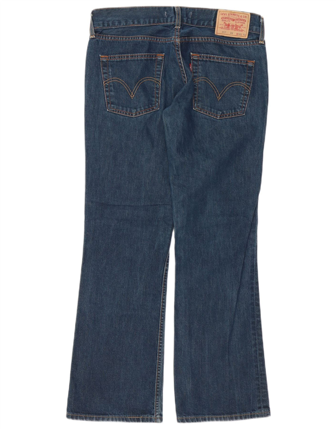 Levi's Damen 557 Bootcut Jeans W32 L32 Blaue Baumwolle