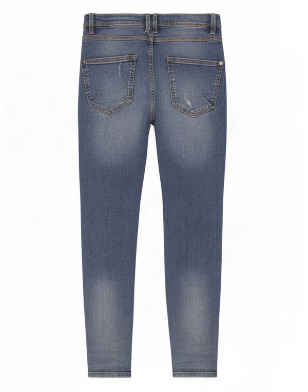 Zara Herren Distressed Slim Jeans EU 38 Small W30 L26 Blaue Baumwolle