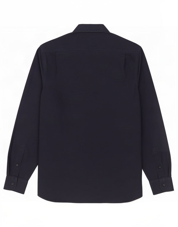 Reiss Herren-Slim-Fit-Hemd, groß, marineblau, Baumwolle