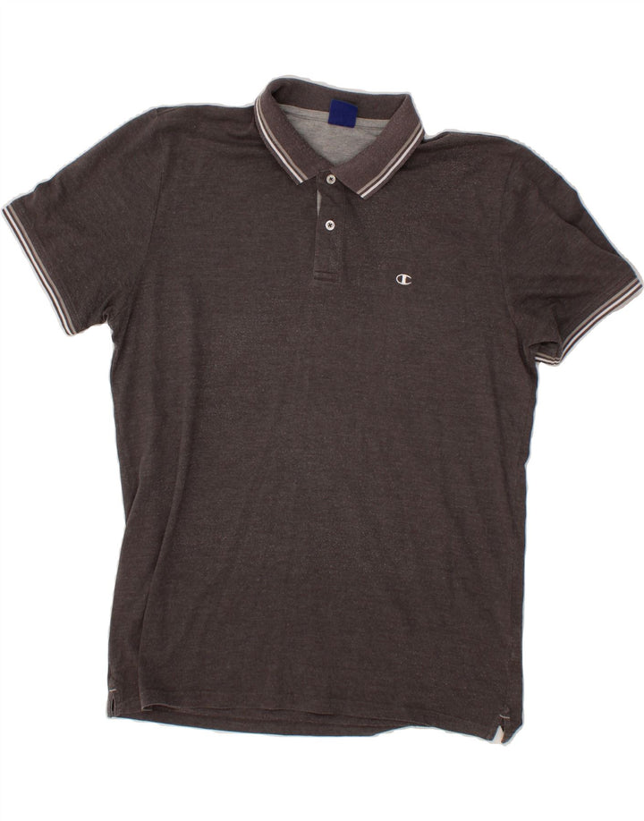 CHAMPION Mens Polo Shirt XL Grey Cotton Vintage Champion and Second-Hand Champion from Messina Hembry 