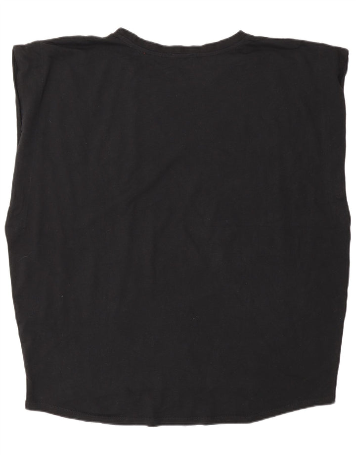 Zara Damen-Oversize-Trägershirt, Gr. 40, Größe L, Schwarz, Baumwolle