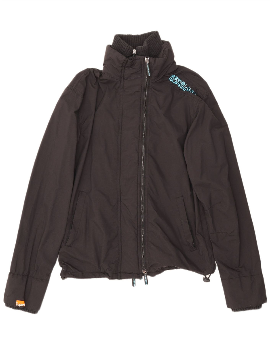Superdry Herren Regenjacke UK 40 Large Schwarz Nylon
