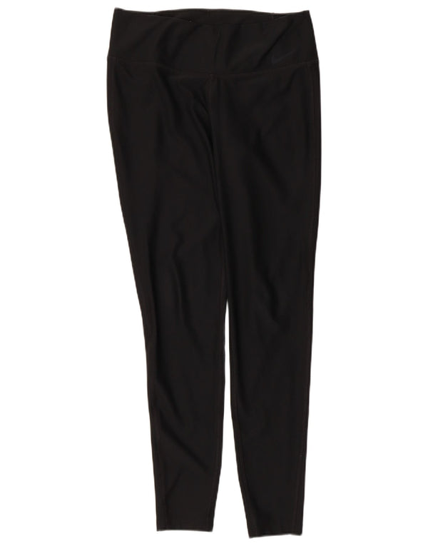 NIKE Damen Dri Fit Leggings UK 14 Medium Schwarz Polyester