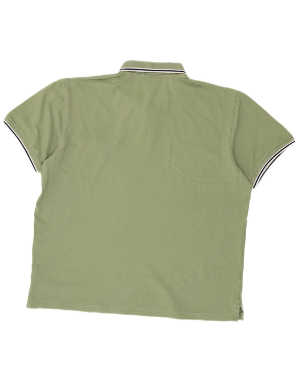 Gant Herren Poloshirt 2XL grün gestreift aus Baumwolle