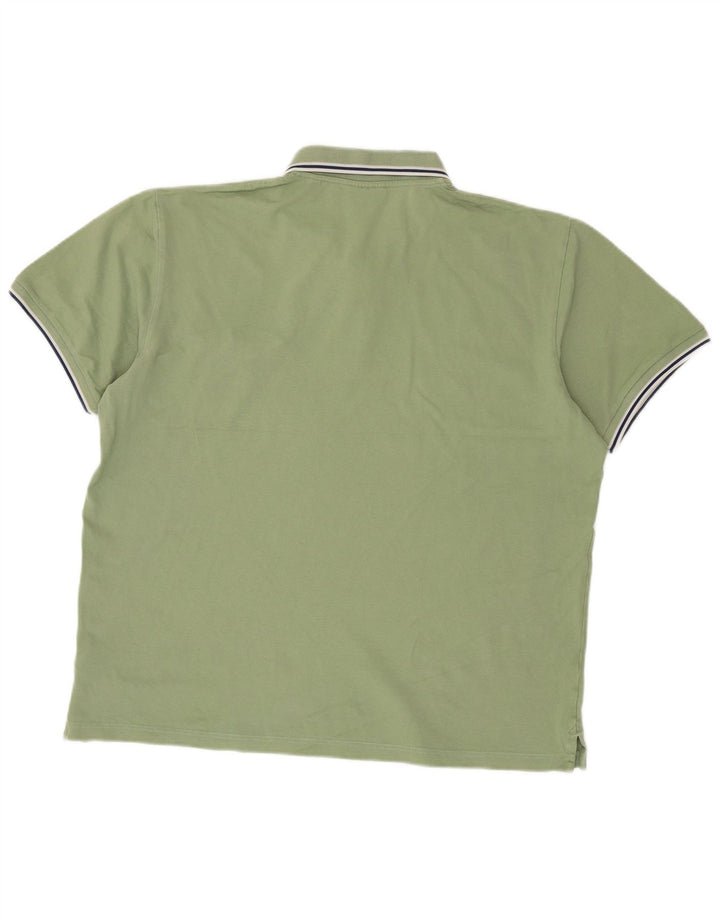 Gant Herren Poloshirt 2XL grün gestreift aus Baumwolle