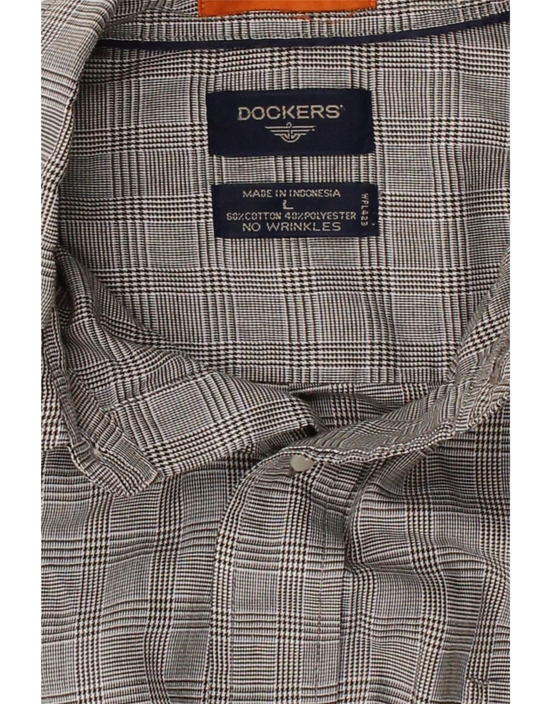 DOCKERS Mens Shirt Large Grey Check Vintage Dockers and Second-Hand Dockers from Messina Hembry 